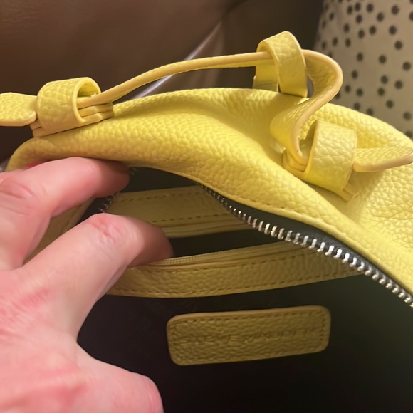 STEVE MADDEN logo mini tassel backpack in pastel yellow - Picture 6 of 11